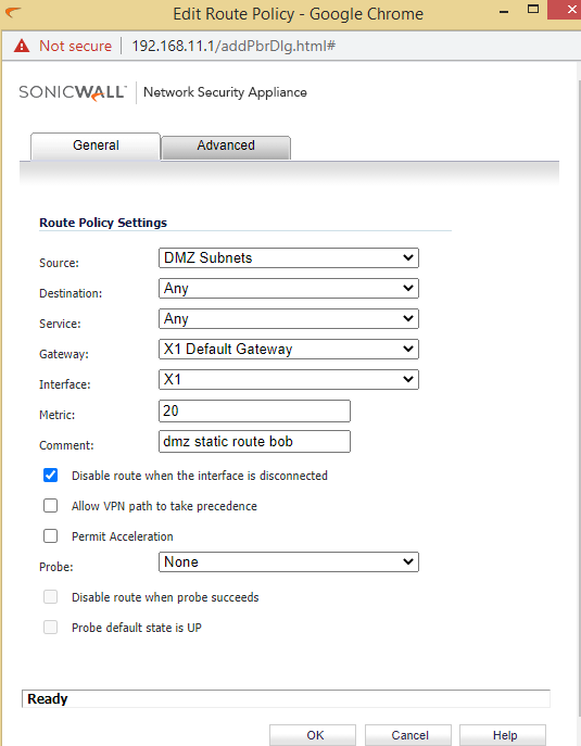 Static Route X2 traffic